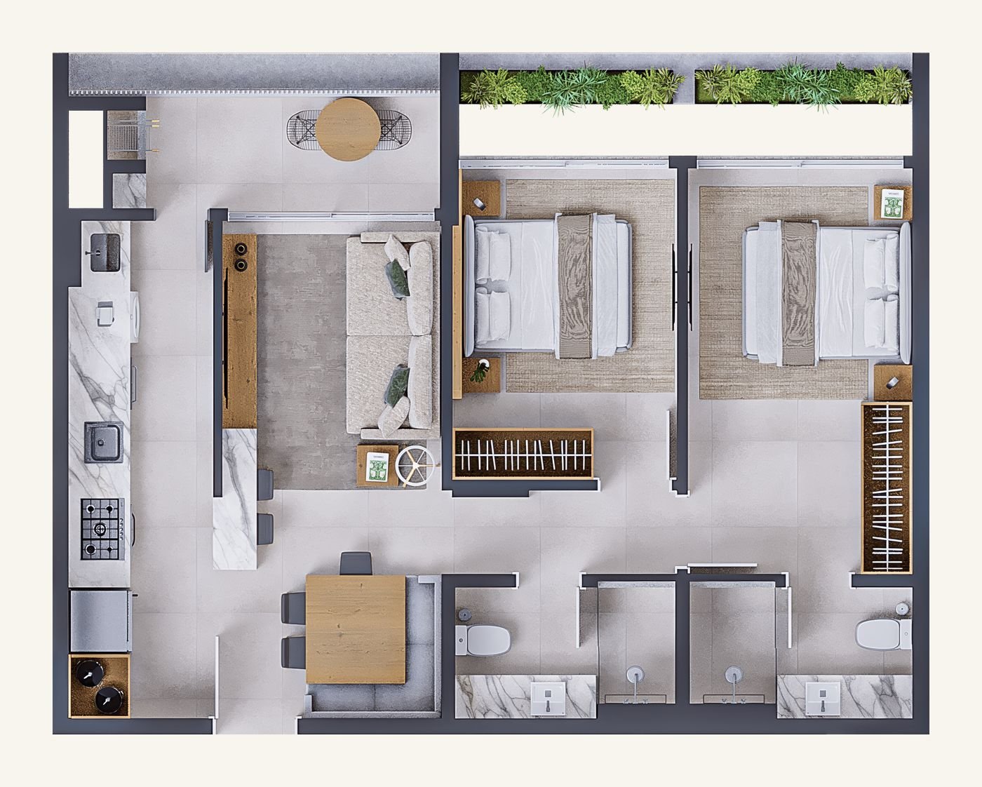 Planta Aptos 302 e 402