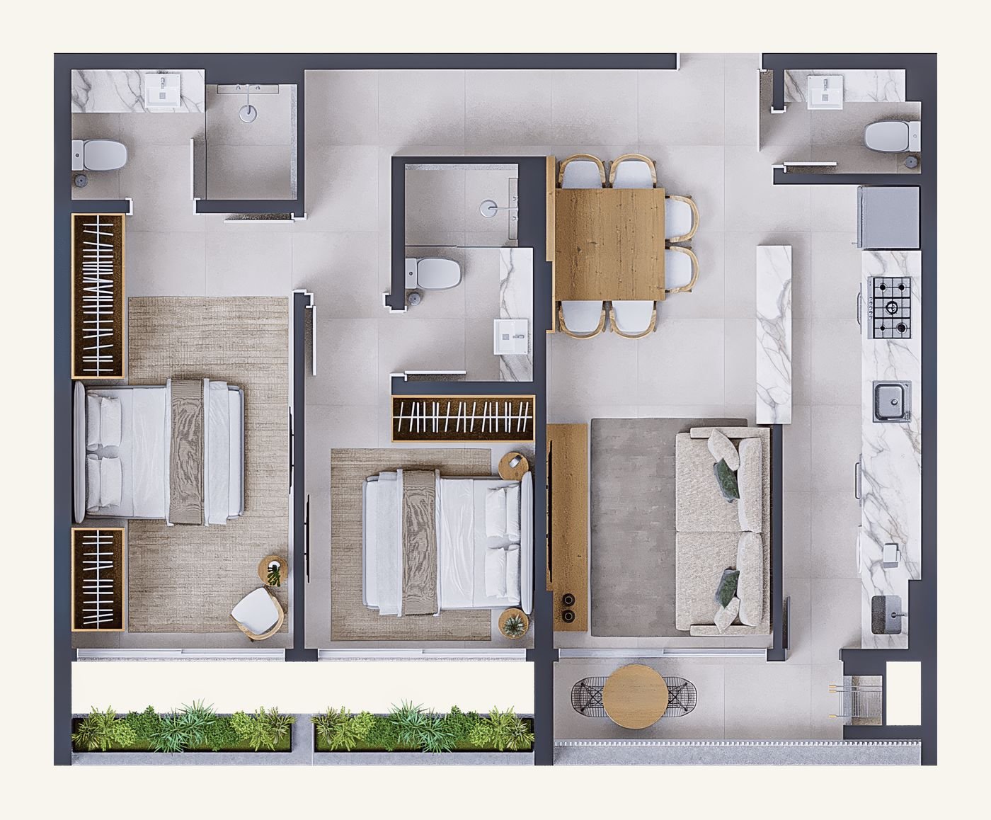Planta Aptos 305 e 405