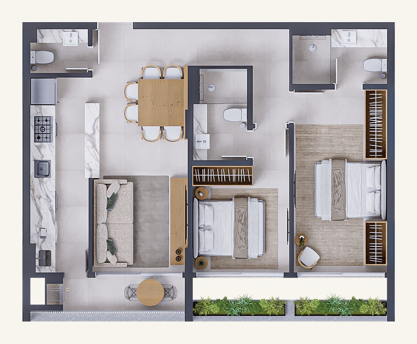 Planta Aptos 306 e 406