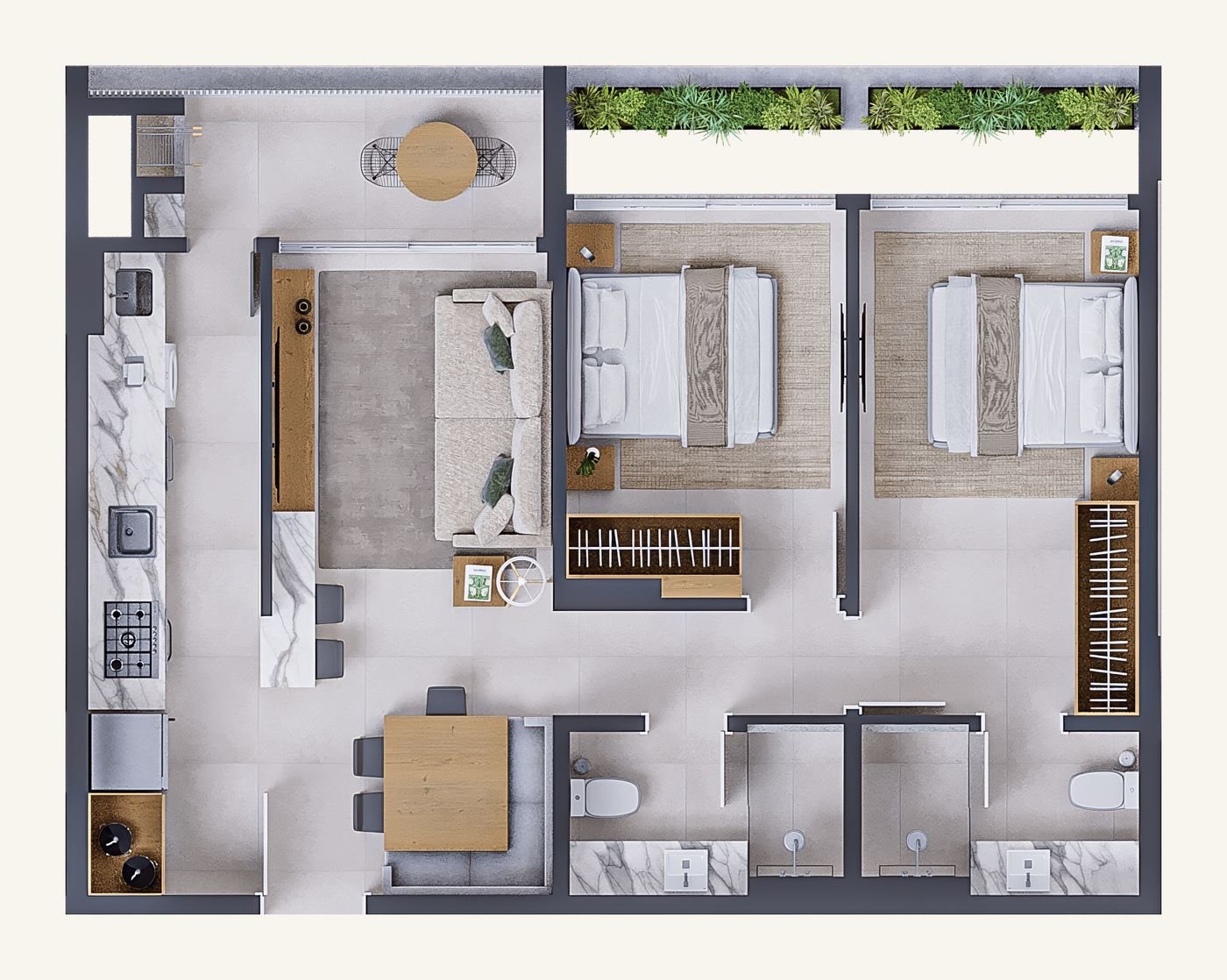 Planta Aptos 307 e 407