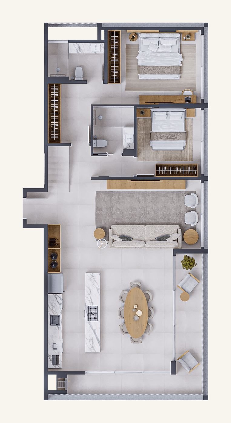 Planta Duplex 501 · piso inferior