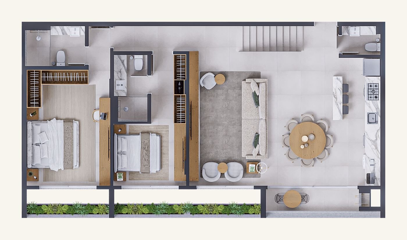Planta Duplex 504 · piso inferior