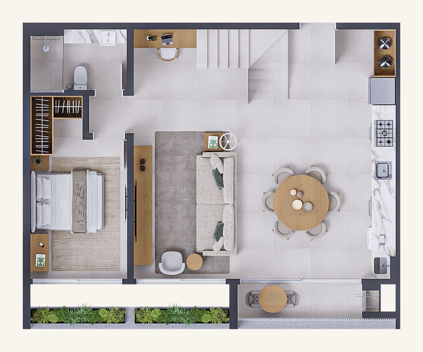 Planta Duplex 505 · piso inferior