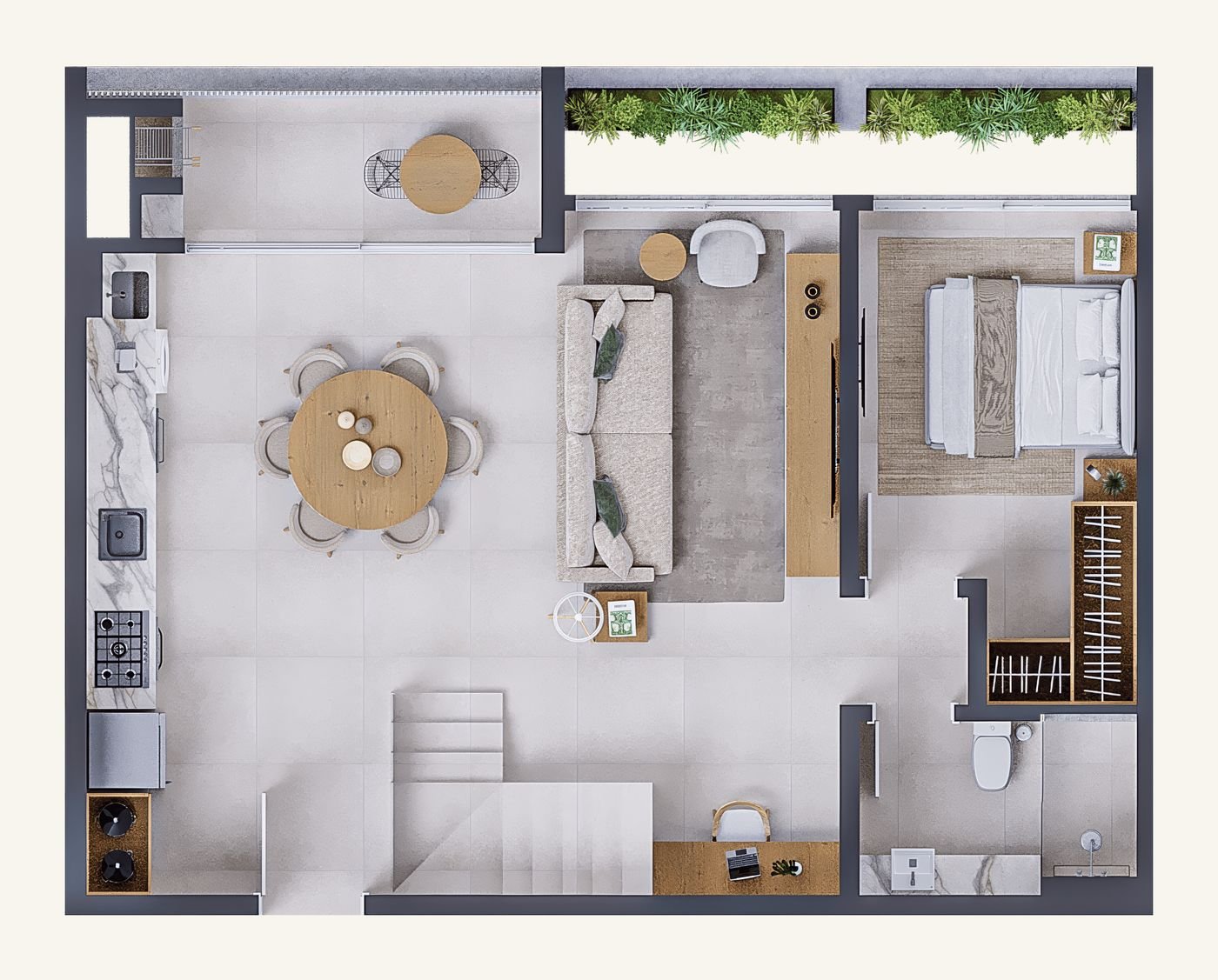 Planta Duplex 507 · piso inferior
