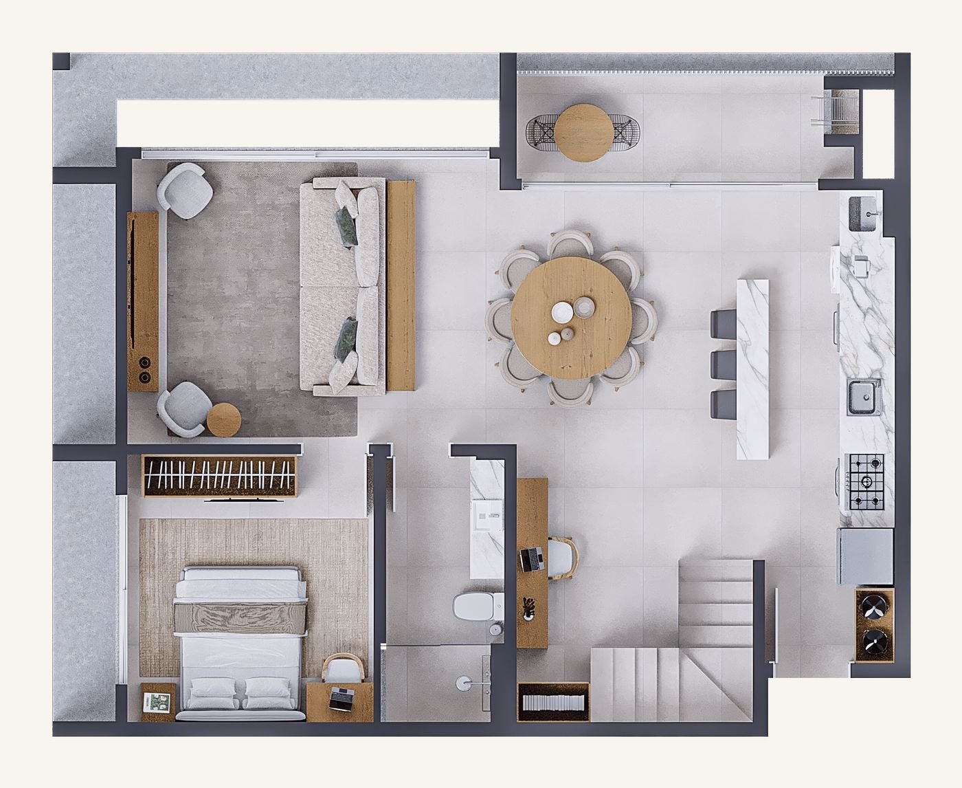Planta Duplex 508 · piso inferior